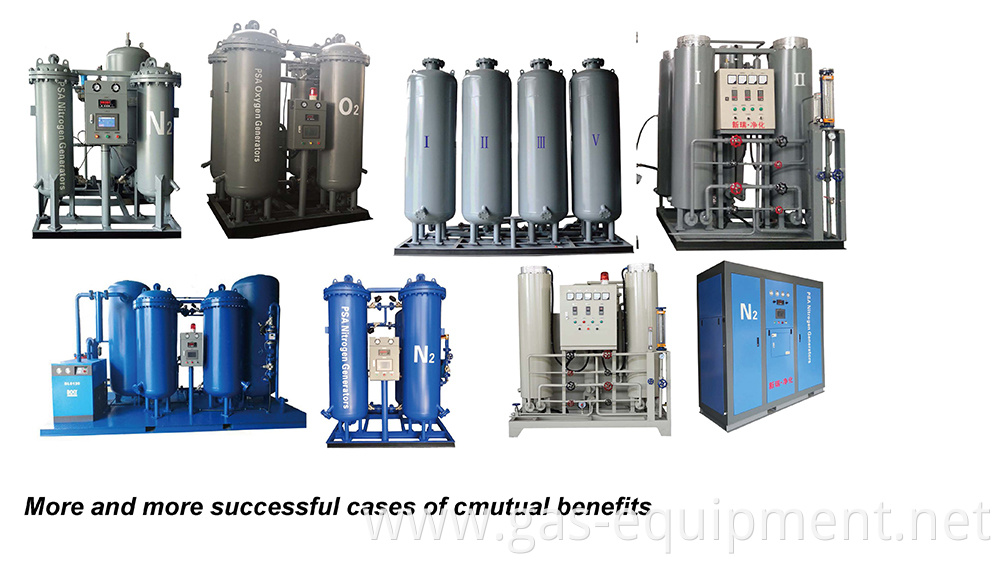 High Performance Psa nitrogen N2 Oxygen O2 Equipment / Production Machine with HMI Control Panel / Touch Screen / PLC